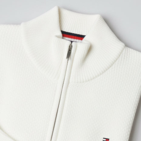 Pull TH tricot pique demi-zip